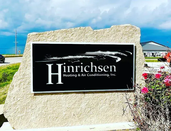 Hinrichsen Heating & Air Conditioning, Inc. monument sign outside the Goodfield, Illinois headquarters